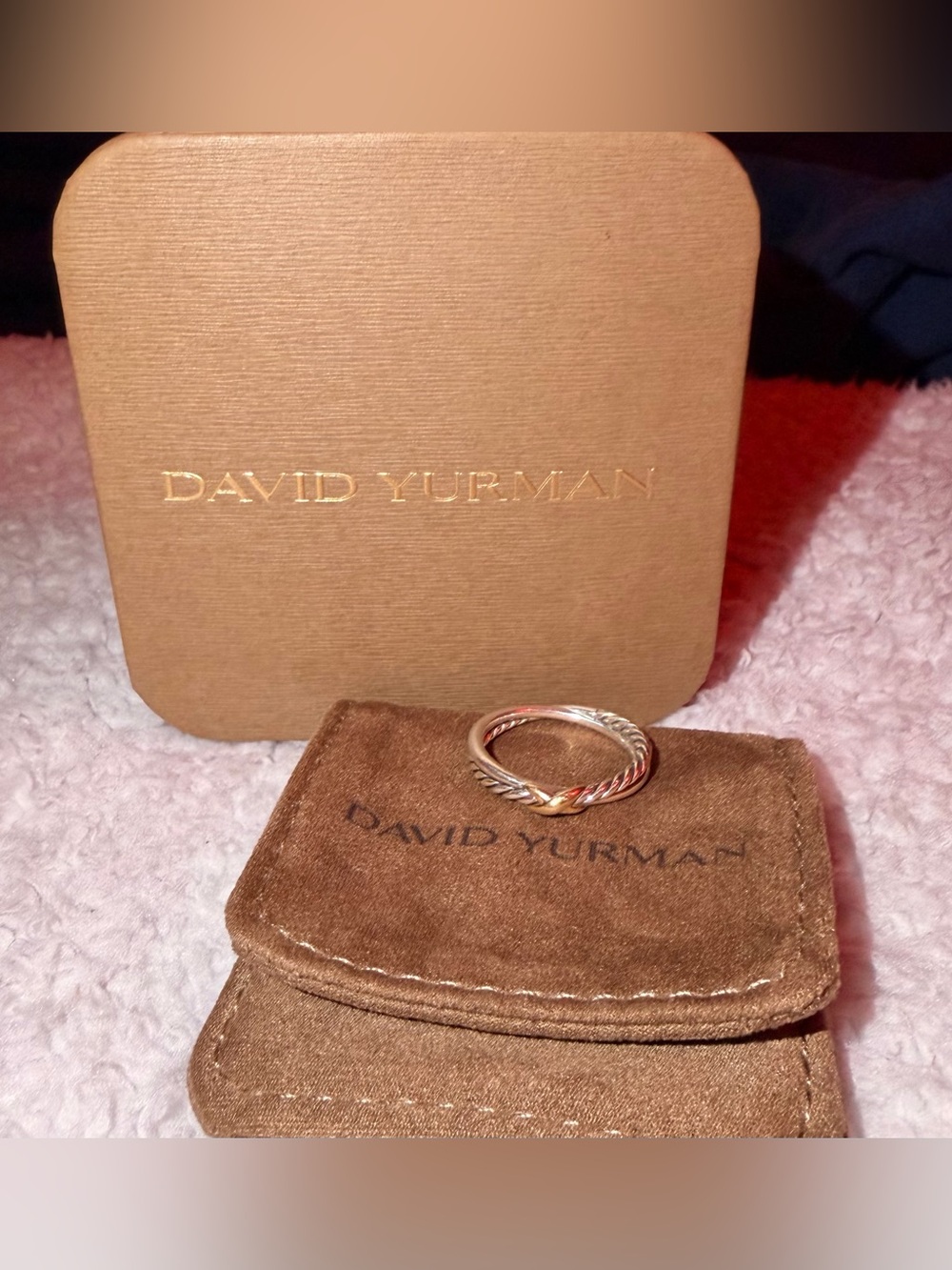 David Yurman Petite X Ring - Size 9